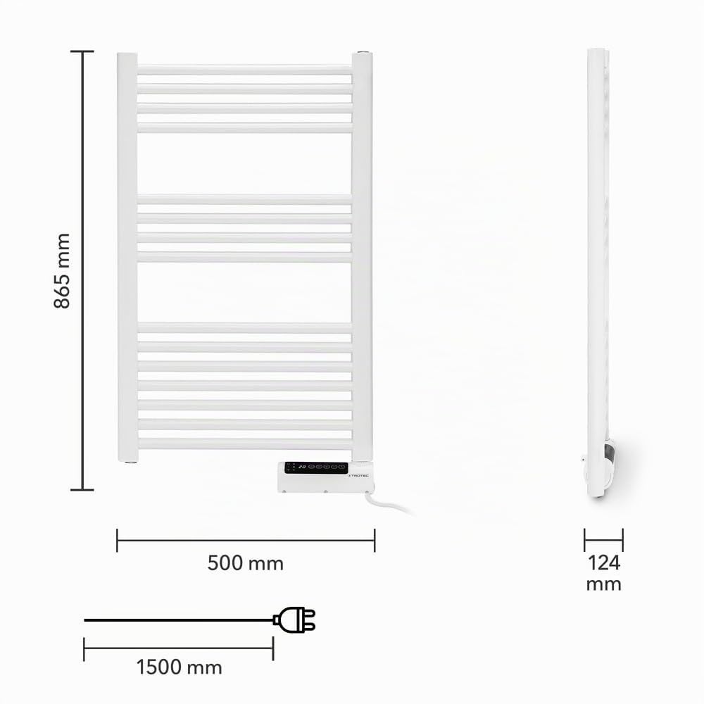 trotec-twh-500-s-elektro-handtuchw-rmer-500-watt-wandmontage-wei-flachrohr image 6