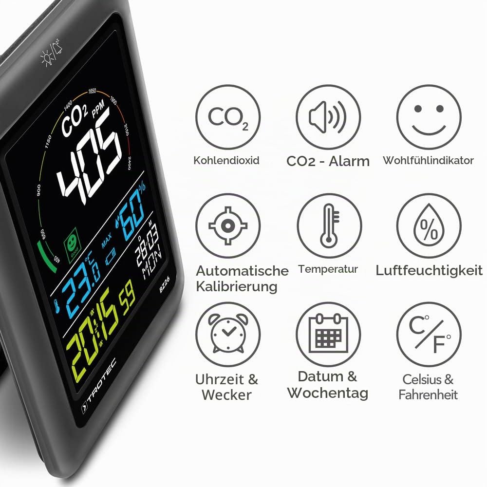 trotec-bz26-co2-luftqualit-tsmonitor-mit-smiley-anzeige-und-alarm image 4