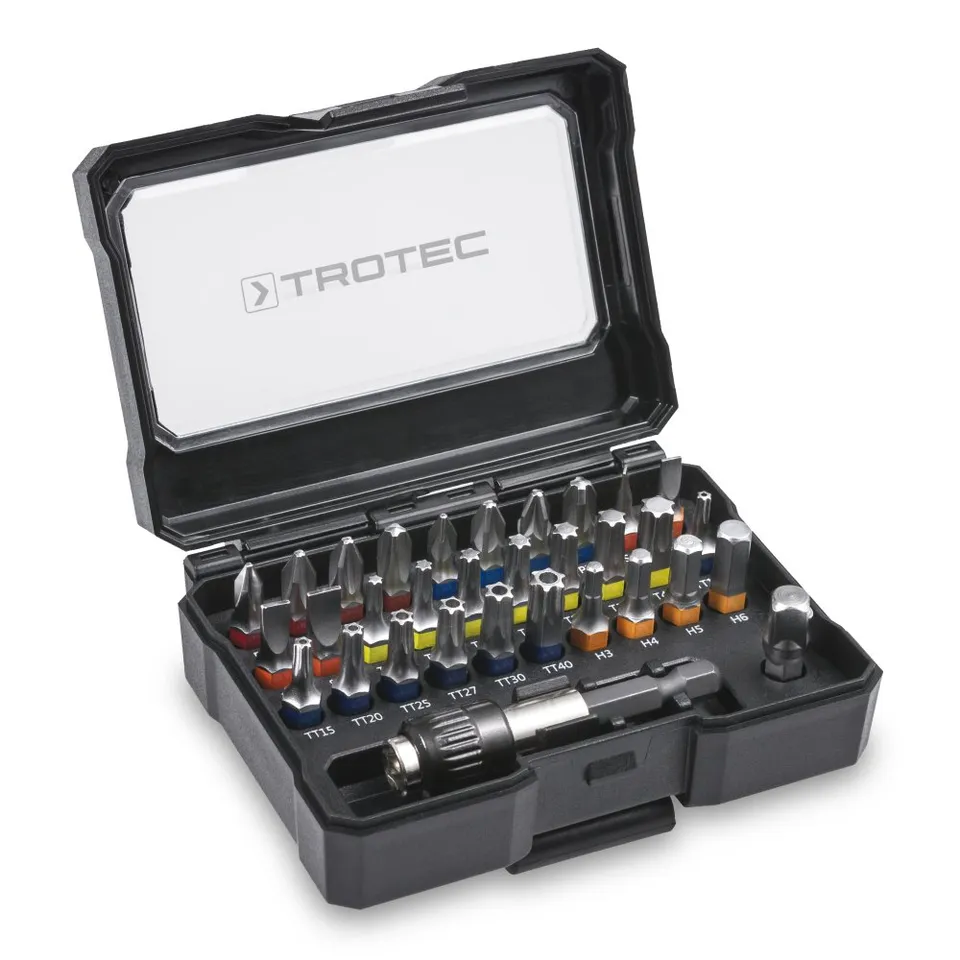 trotec-pscs-schrauber-bitsatz-32-teilig-mit-schnellwechsel-bitbeh-lter image 1