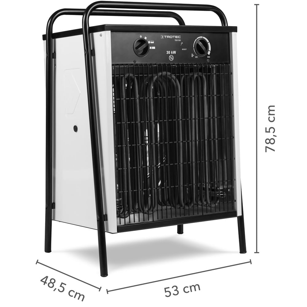 trotec-tds-120-elektroheizer-30-kw-bauheizer-mit-1-980-m-h-und-thermostat image 2