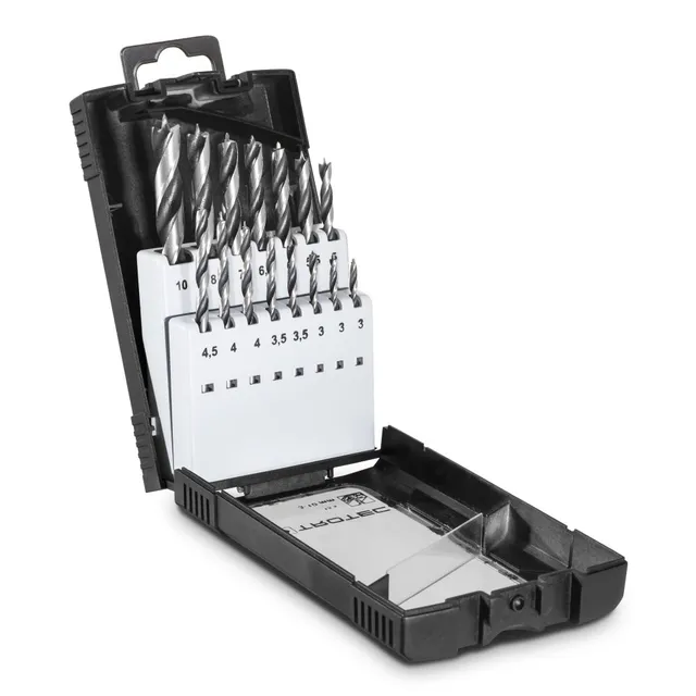 trotec-holzbohrer-set-15-teilig-3-10-mm-karbonstahl image 1