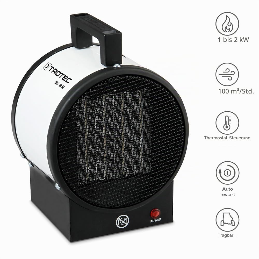 trotec-tds-10-m-elektro-bauheizer-1-kw-2-kw-ptc-keramik image 2