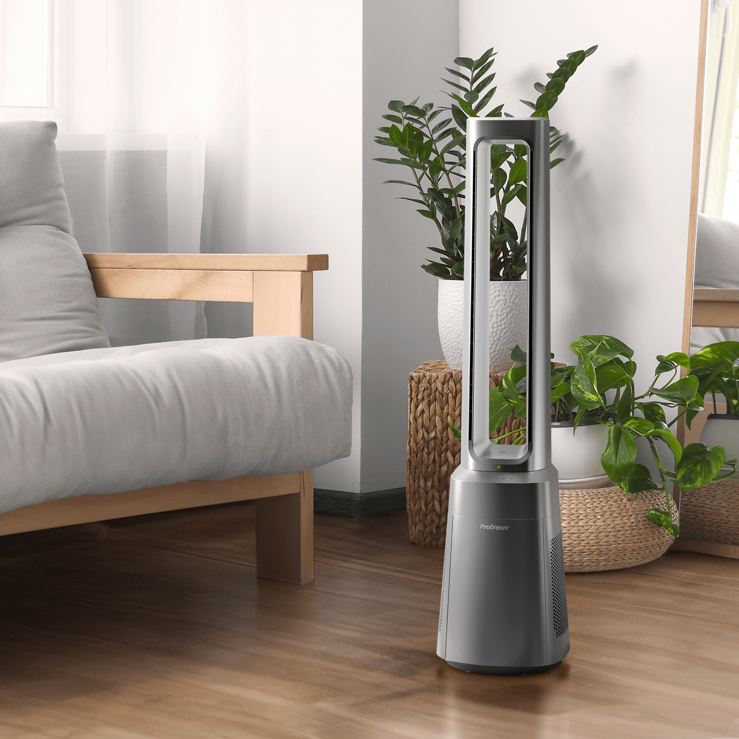 pro-breeze-omniair-104-cm-premium-turmventilator-und-luftreiniger-ohne-fl-gel-si image 2
