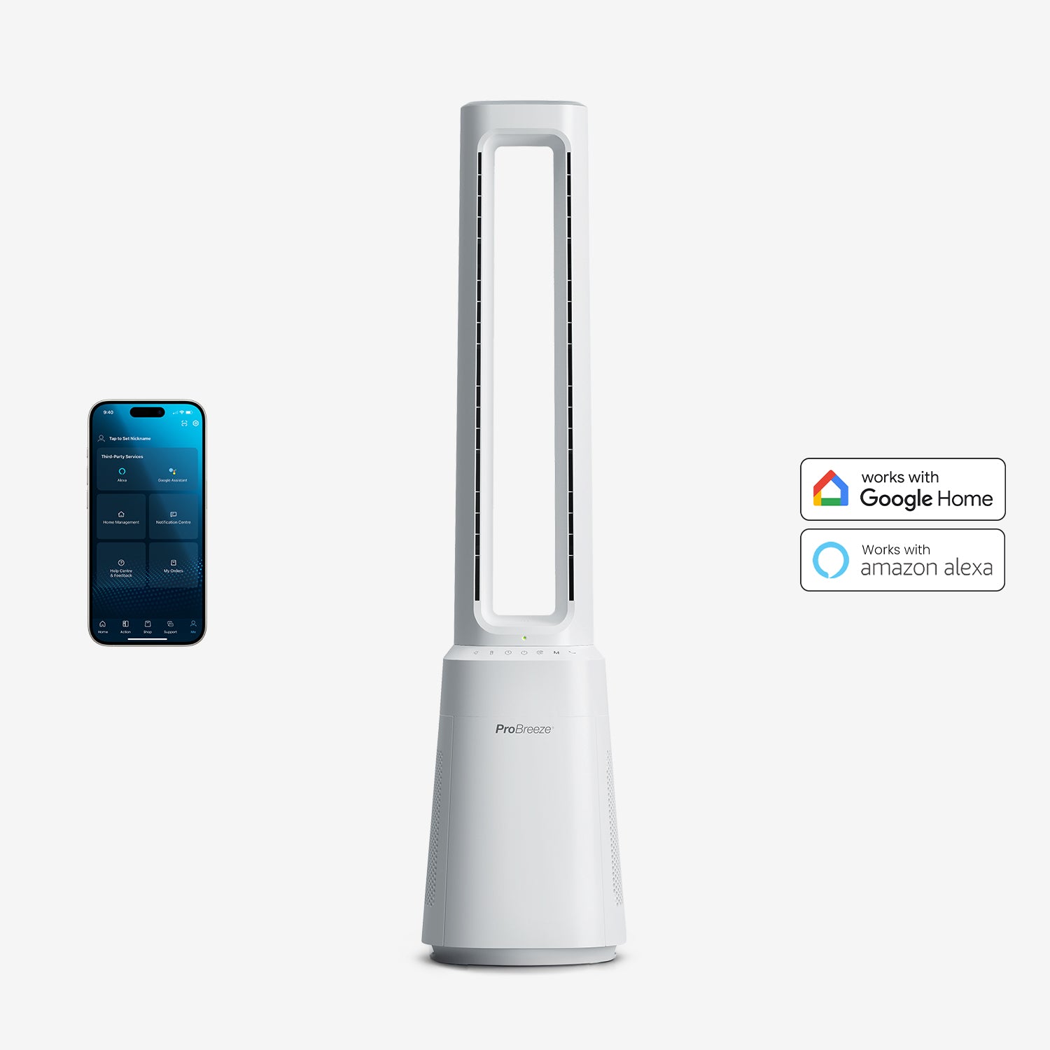 pro-breeze-omniair-104-cm-premium-turmventilator-und-luftreiniger-ohne-fl-gel-mi image 1