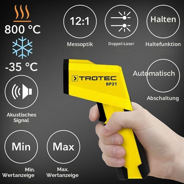 trotec-bp21-pyrometer-laser-thermometer-35-c-bis-800-c-mit-taupunkt-erkennung image 6