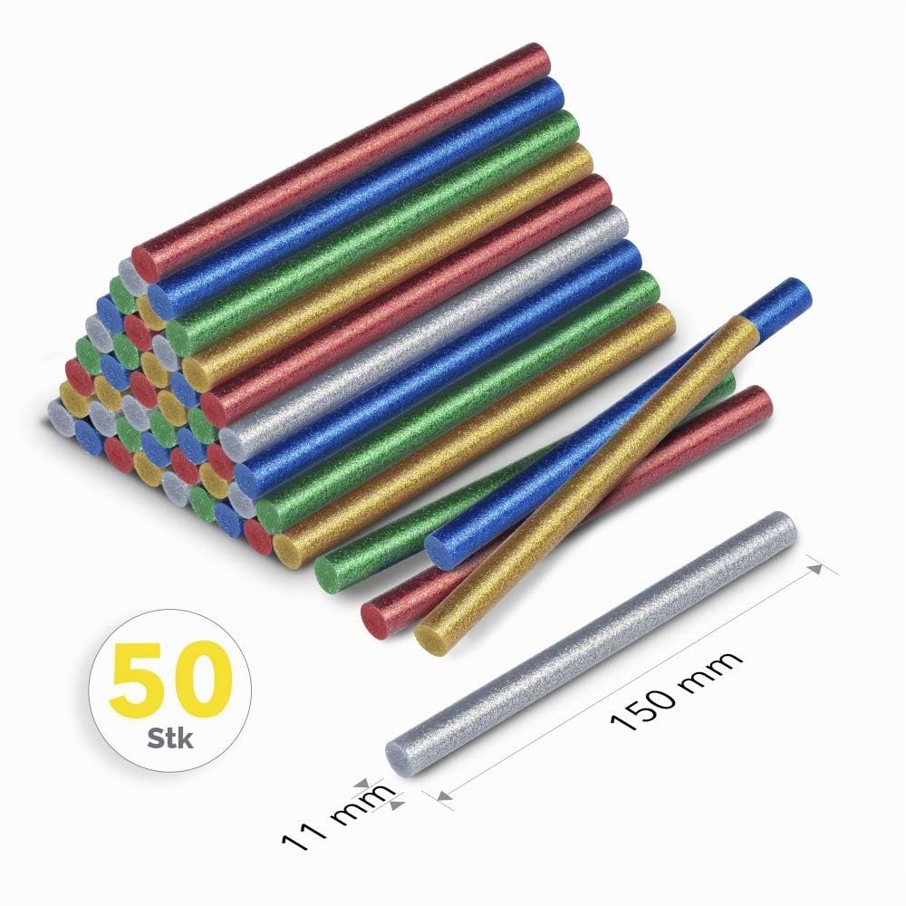 trotec-hei-klebestifte-11-mm-glitzer-50-st-ck-f-r-hei-klebepistole-5-farben image 2