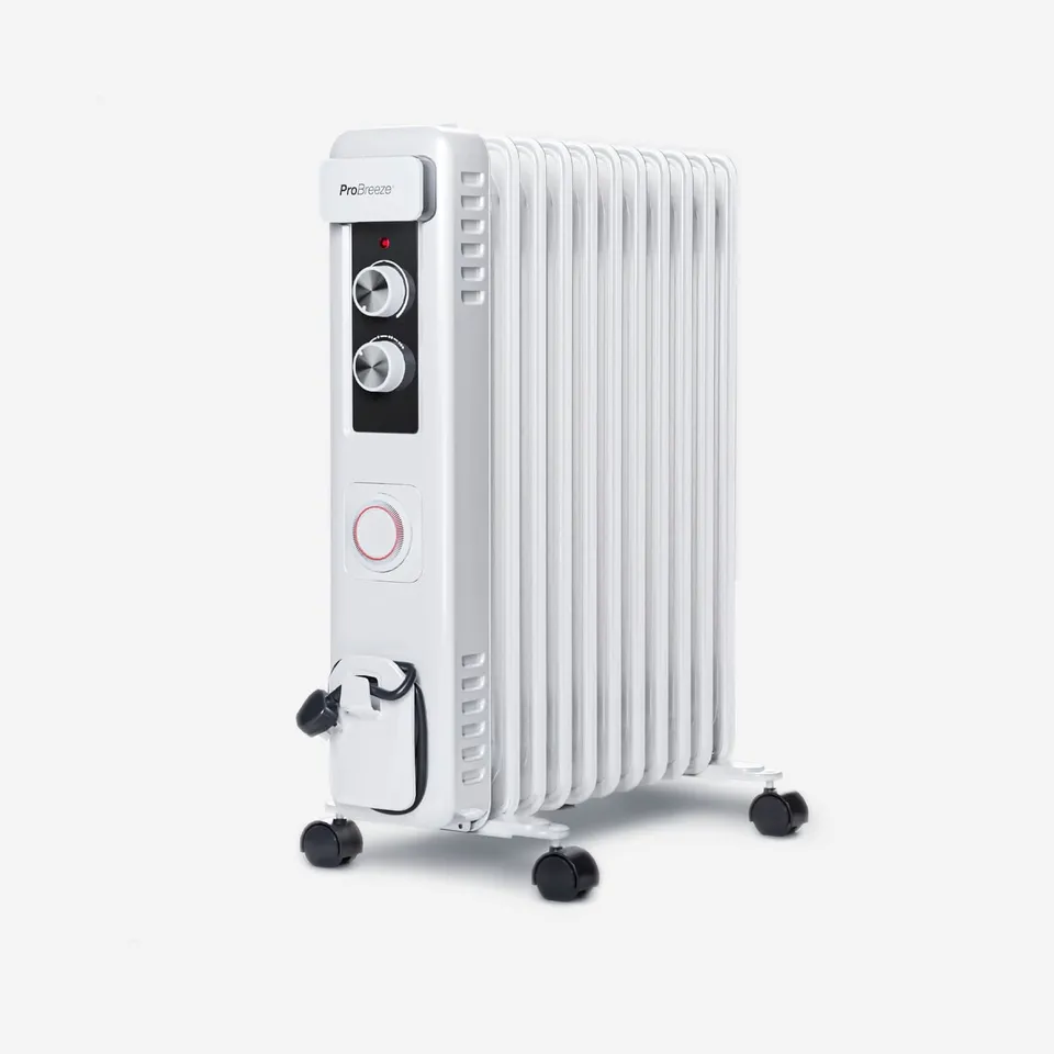 pro-breeze-2500w-kompakt-lradiator-11-rippen-mit-thermostat-wei image 1