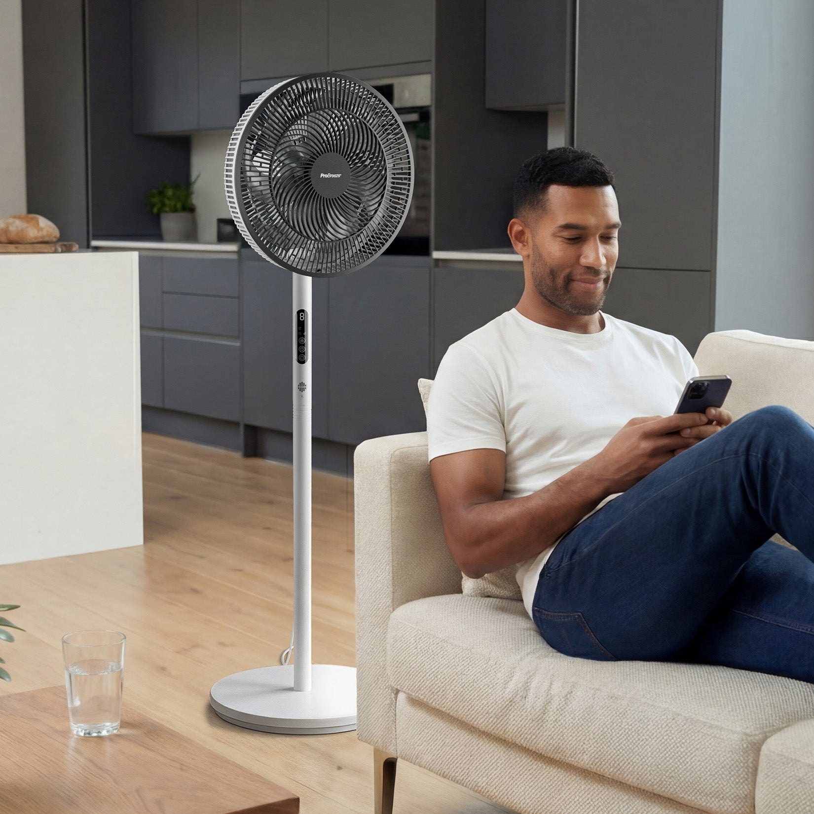 pro-breeze-airflo-slim-109-cm-hybrid-standventilator-wei-extrem-leise-9-stufen image 4