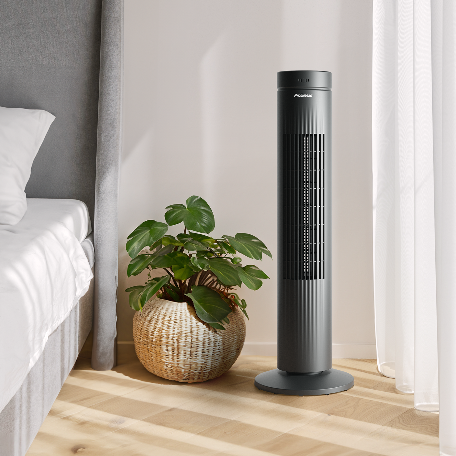 pro-breeze-76-cm-oszillierender-turmventilator-mit-touchpanel-schwarz image 7