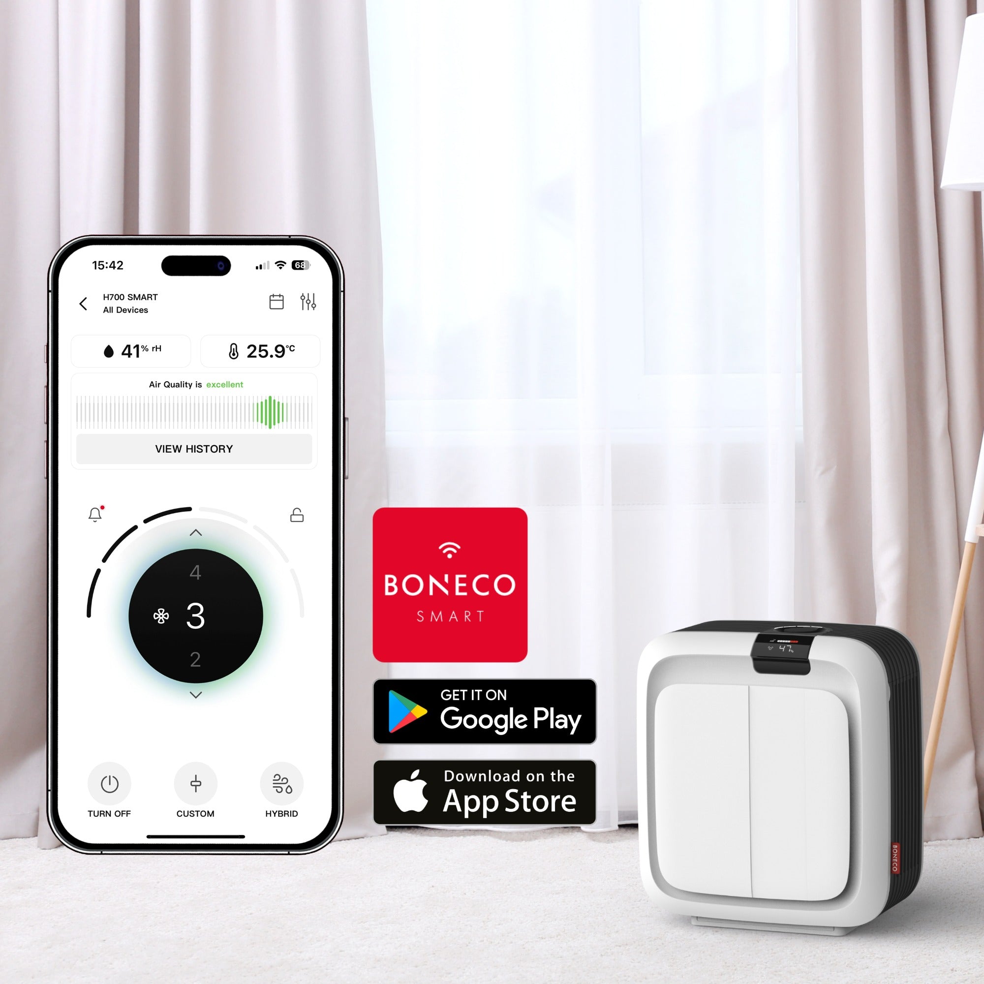 boneco-h700-smart-hybrid-luftbefeuchter-und-luftreiniger-3-in-1 image 2