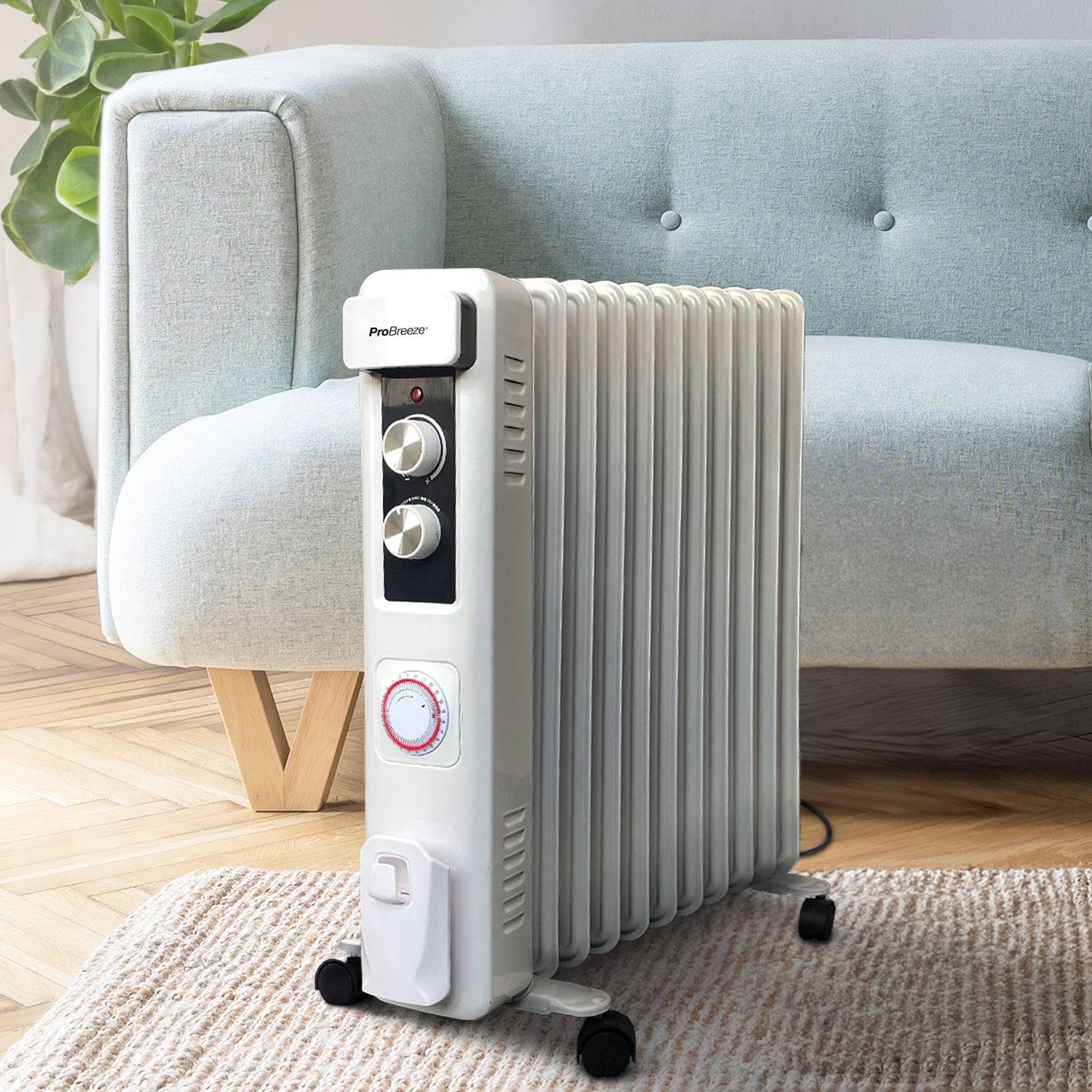 pro-breeze-2500w-kompakt-lradiator-11-rippen-mit-thermostat-wei image 2