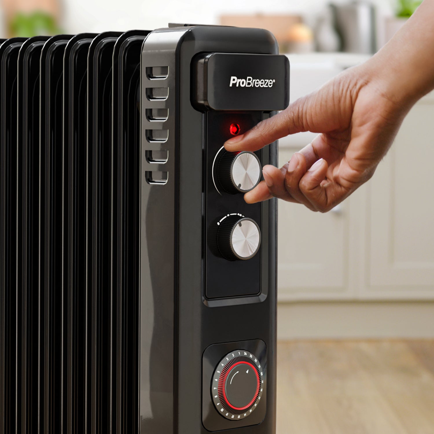 pro-breeze-2500-w-lradiator-kompakt-mit-11-rippen-und-thermostat-schwarz image 3