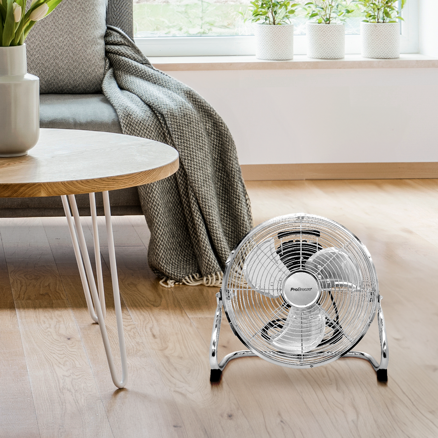 pro-breeze-12-zoll-chrom-standventilator-f-r-fitnessstudio-50w-3-stufen image 2