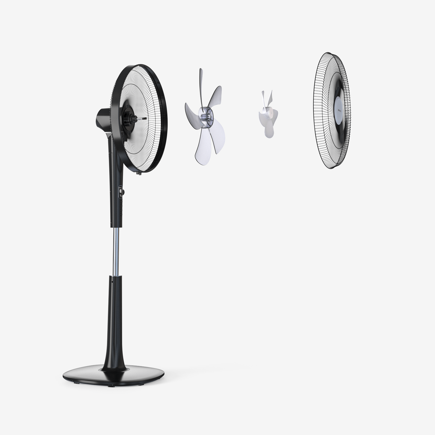 pro-breeze-41-cm-standventilator-mit-dc-motor-fernbedienung-schwarz image 3