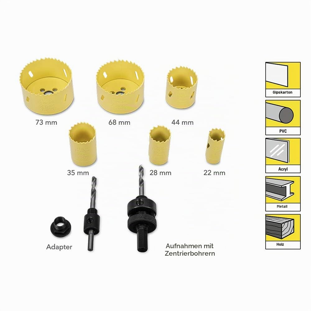 trotec-lochs-gen-set-hss-bi-metall-6-teilig-22-73-mm-35-mm-schnitttiefe image 2