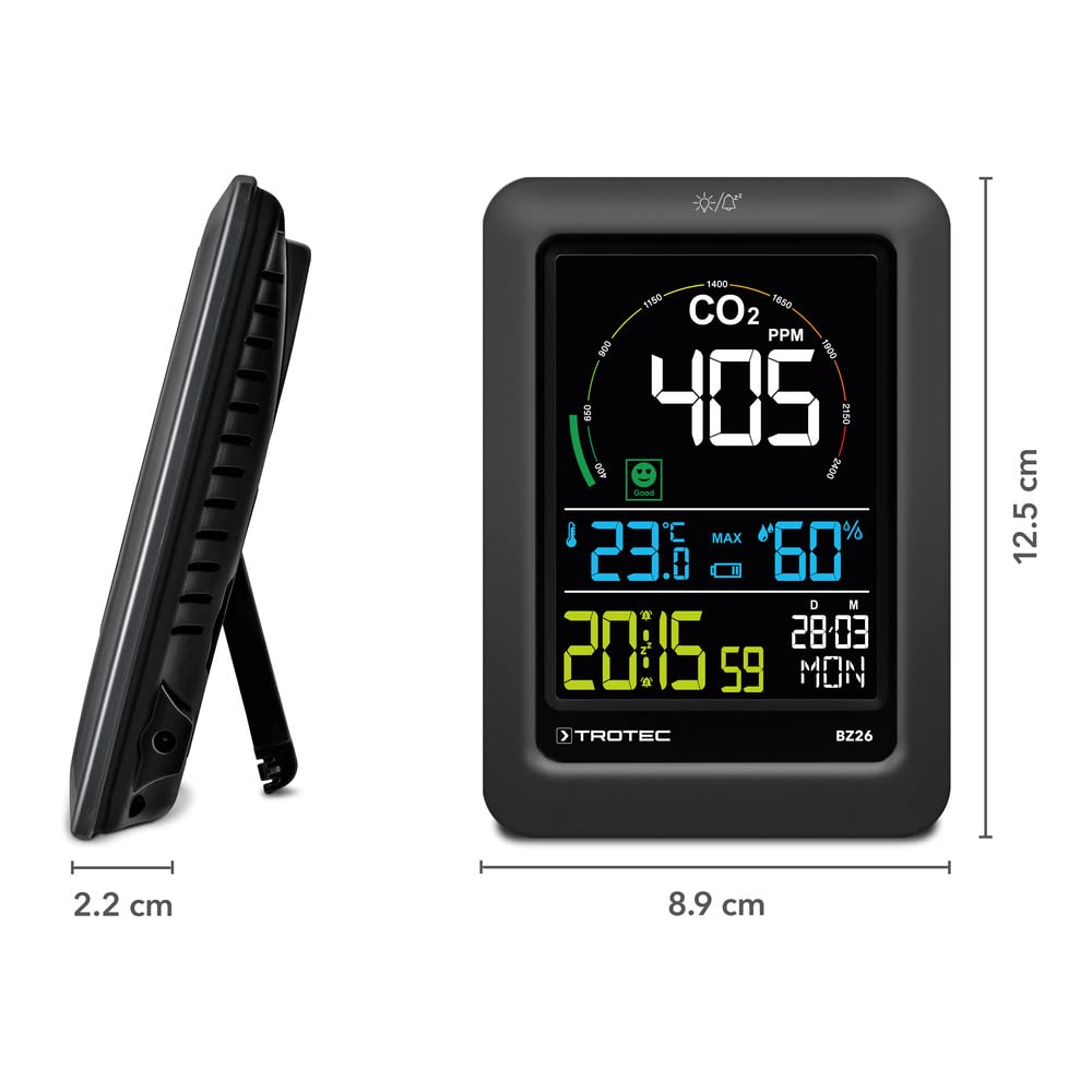 trotec-bz26-co2-luftqualit-tsmonitor-mit-smiley-anzeige-und-alarm image 2
