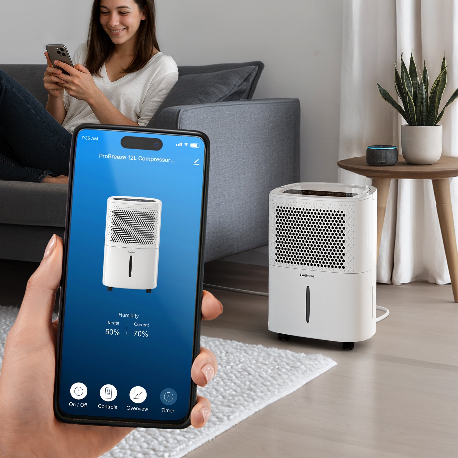pro-breeze-12-liter-luftentfeuchter-mit-hygrostat-und-app-steuerung image 2