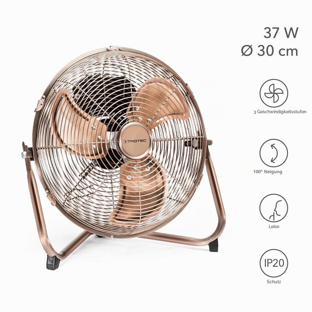 trotec-tvm-11-bodenventilator-37-watt-retro-kupfer-optik-30-cm image 2