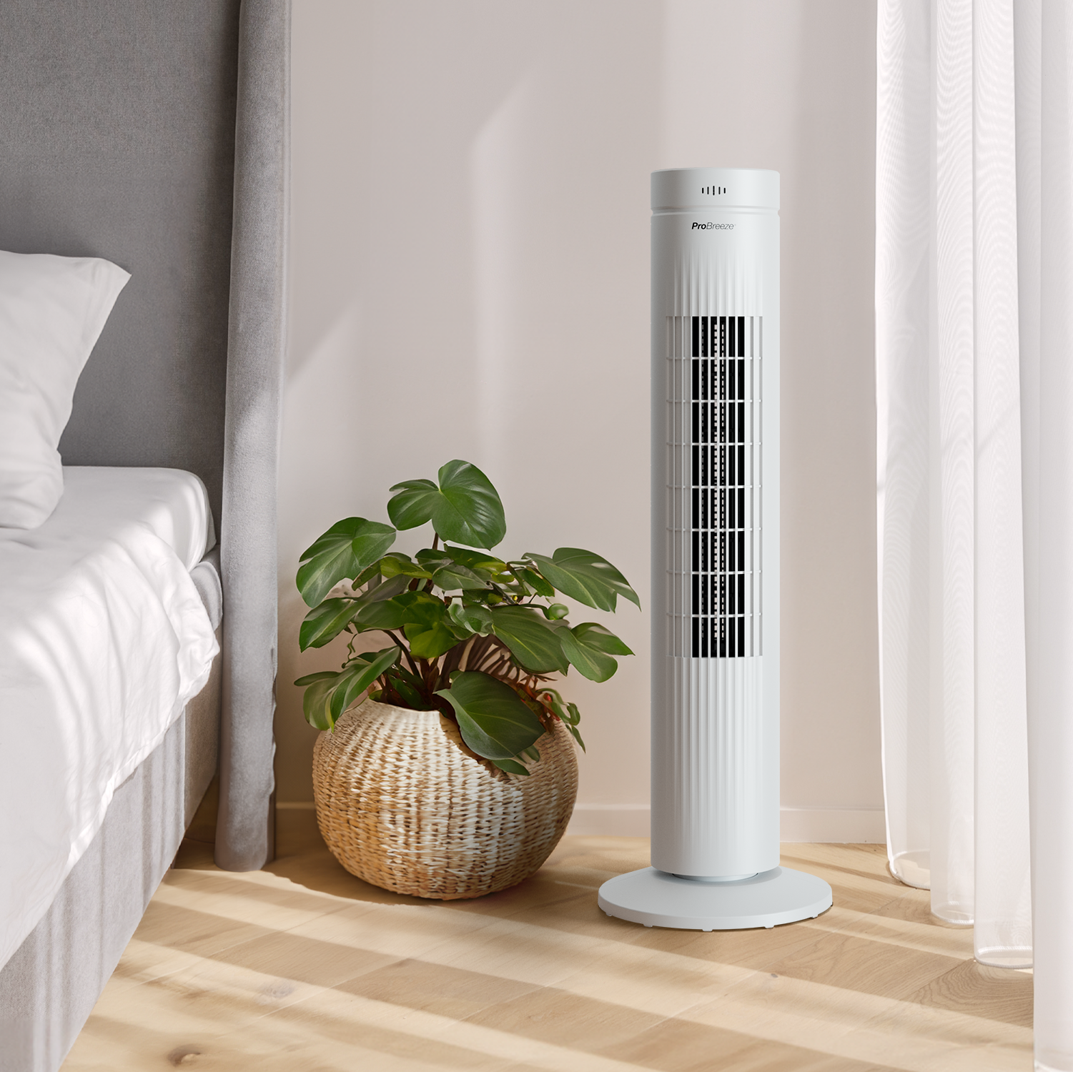 pro-breeze-76-cm-oszillierender-turmventilator-mit-touchpanel-wei image 8