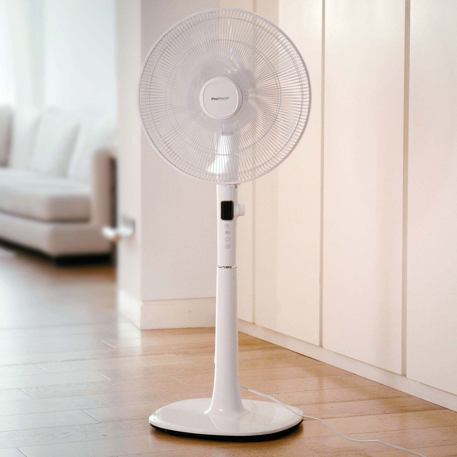pro-breeze-41-cm-standventilator-mit-dc-motor-und-fernbedienung-wei image 2