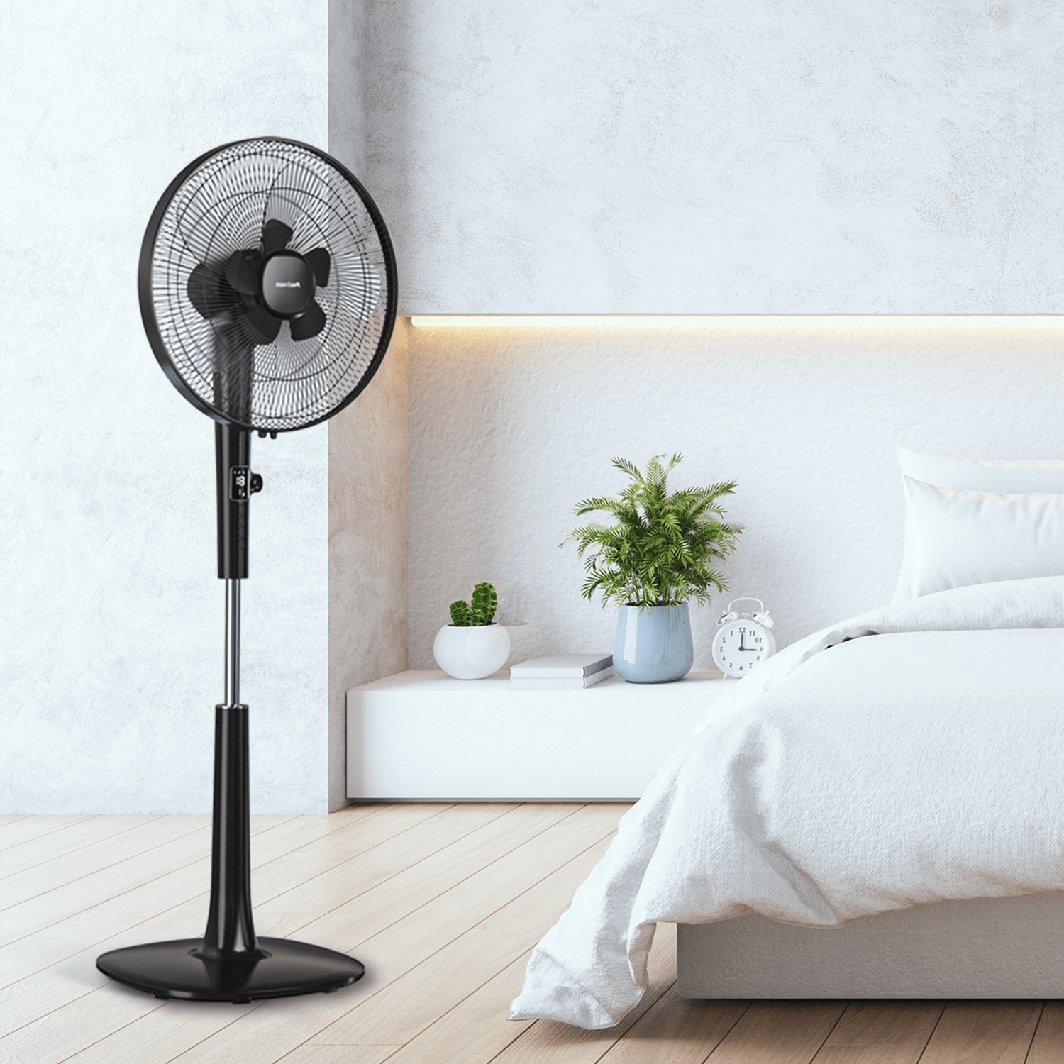 pro-breeze-41-cm-standventilator-mit-dc-motor-fernbedienung-schwarz image 2