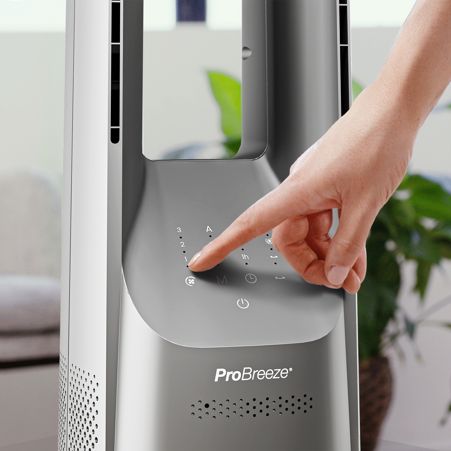 pro-breeze-102-cm-turmventilator-ohne-fl-gel-silber image 3