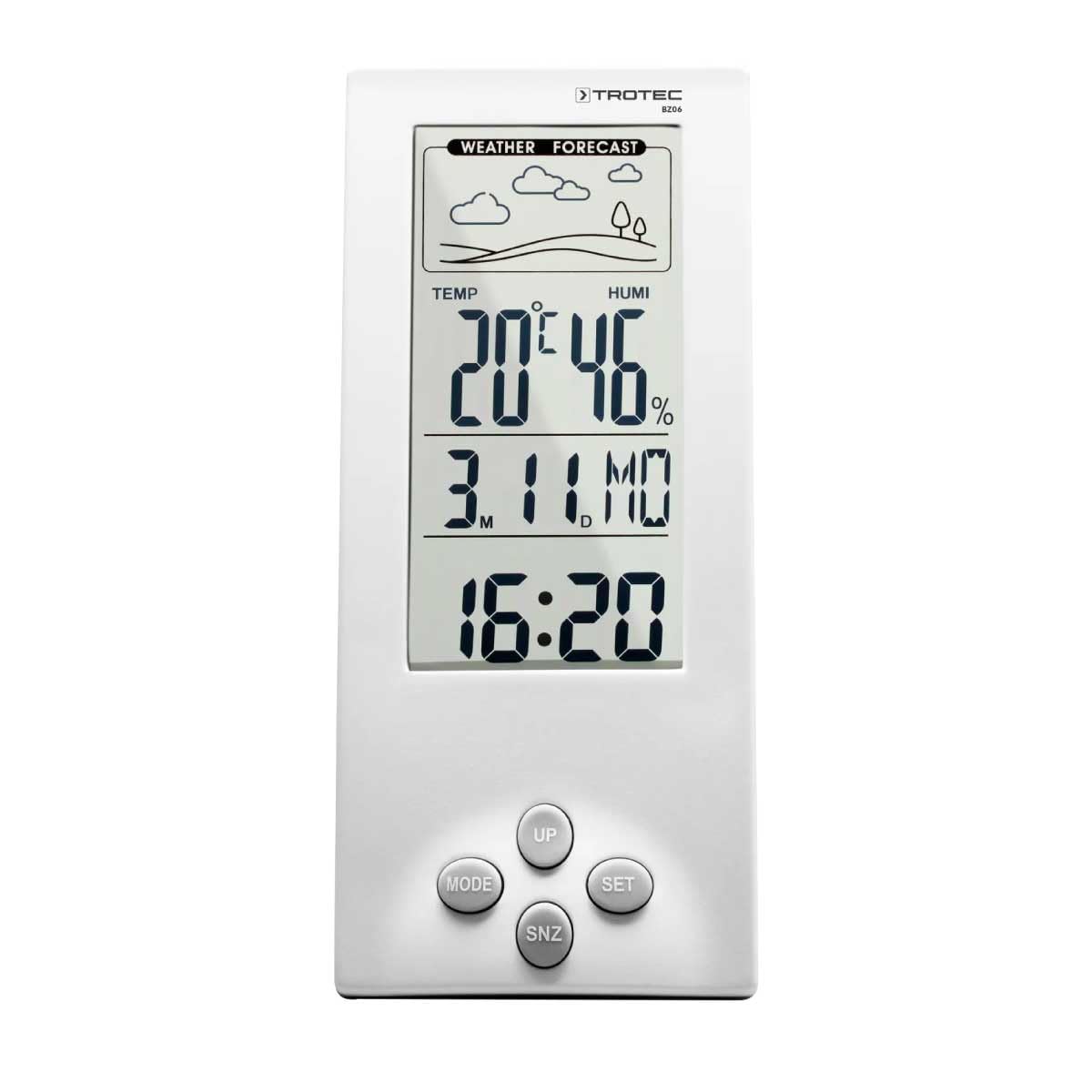 trotec-bz06-wetterstation-4-in-1-thermo-hygrometer-mit-wettertrend-uhr-und-wecke image 1