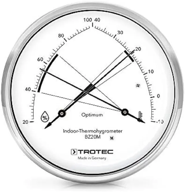 trotec-bz20m-thermohygrometer-analog-im-edelstahl-geh-use-130-mm image 1
