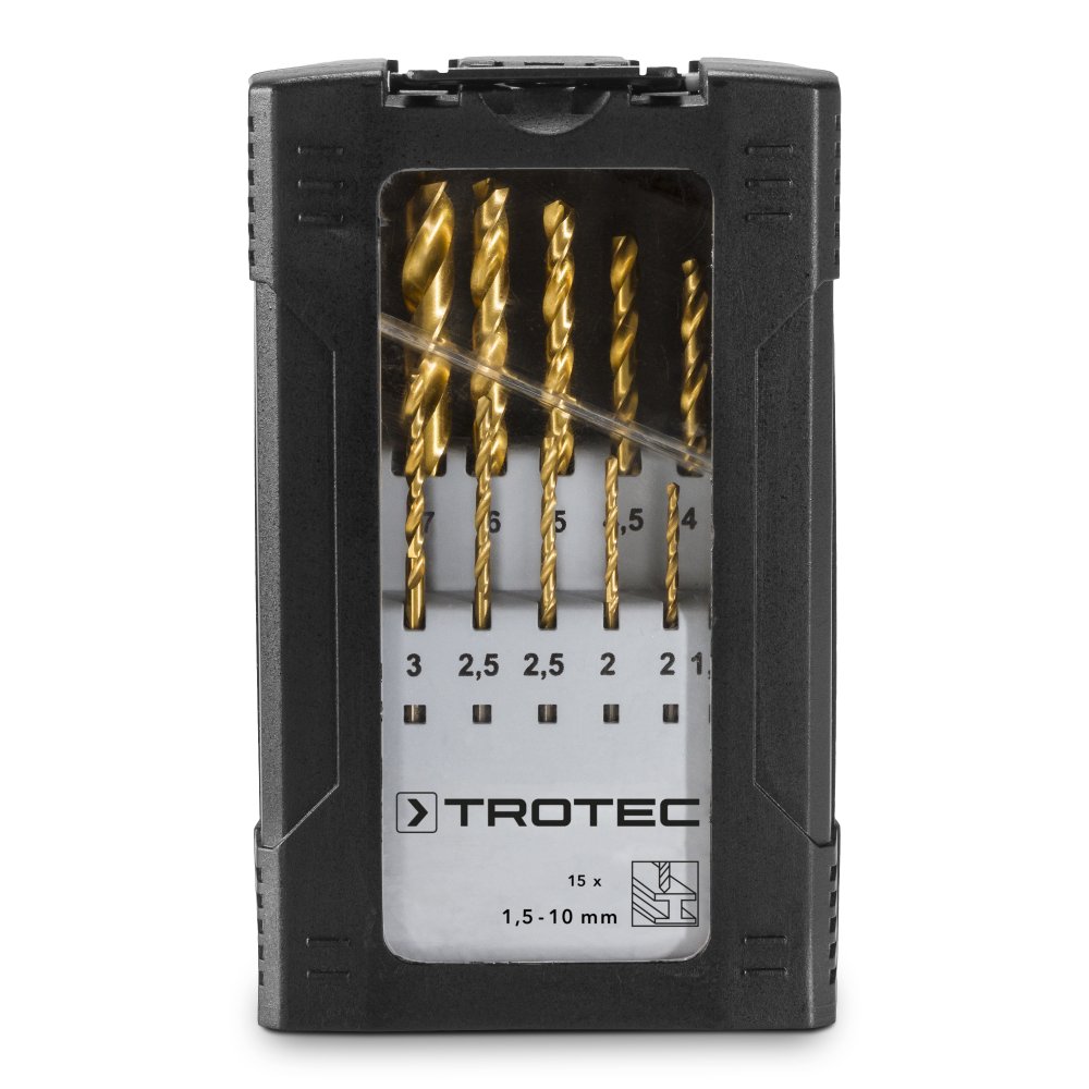 trotec-hss-metallbohrer-set-15-teilig-1-5-10-mm-mit-tin-beschichtung image 2