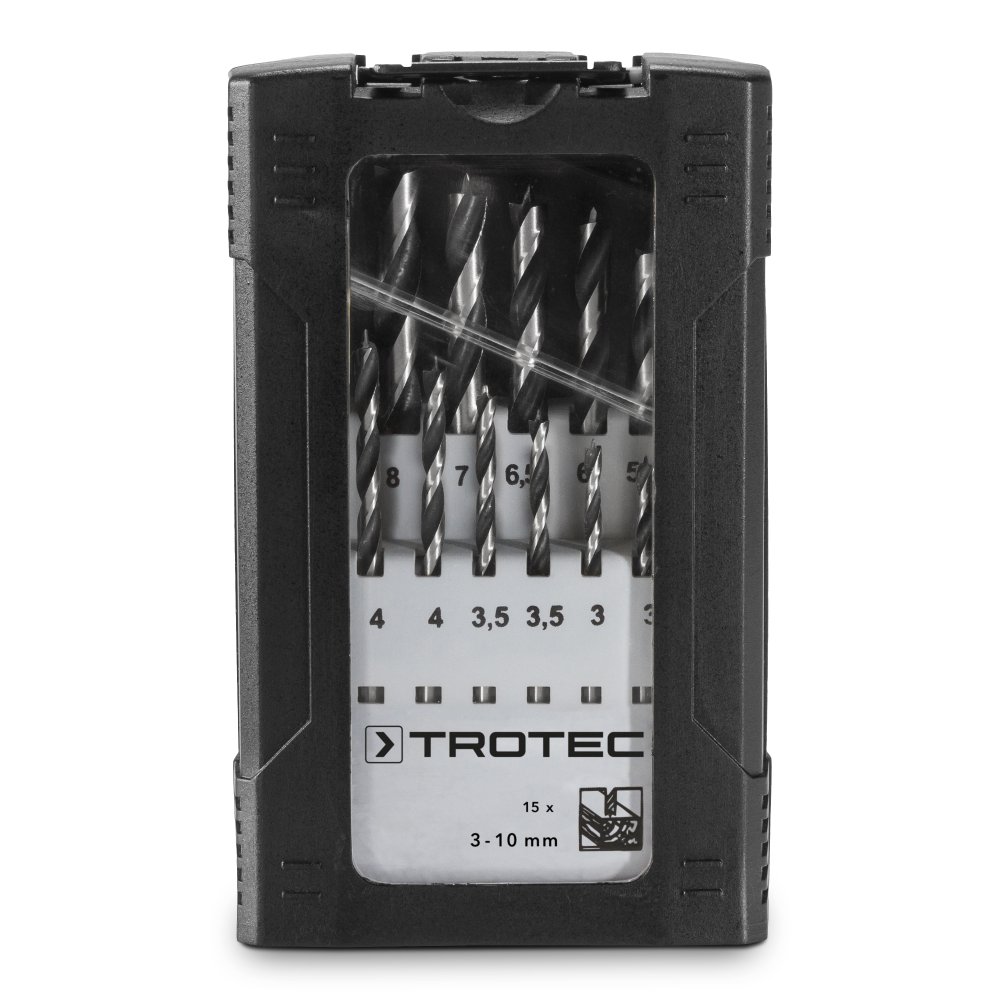 trotec-holzbohrer-set-15-teilig-3-10-mm-karbonstahl image 2