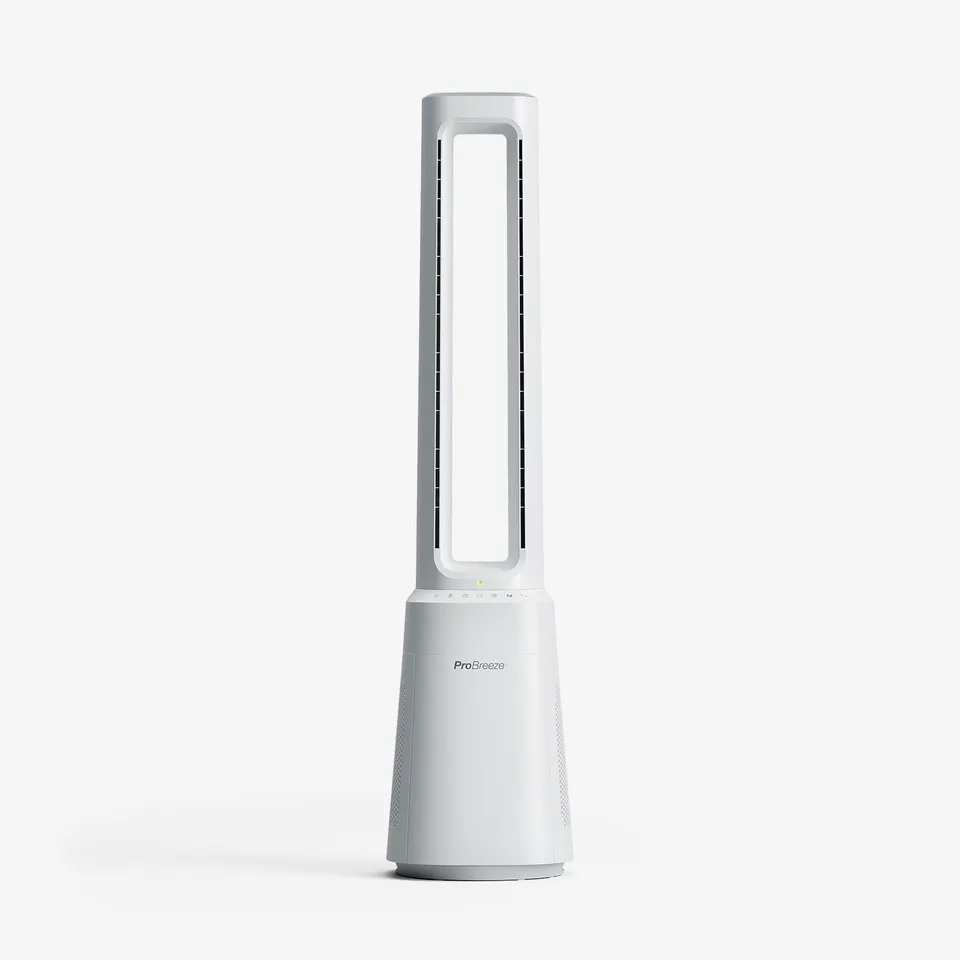 pro-breeze-omniair-104-cm-premium-turmventilator-ohne-fl-gel-mit-luftreiniger-we image 1