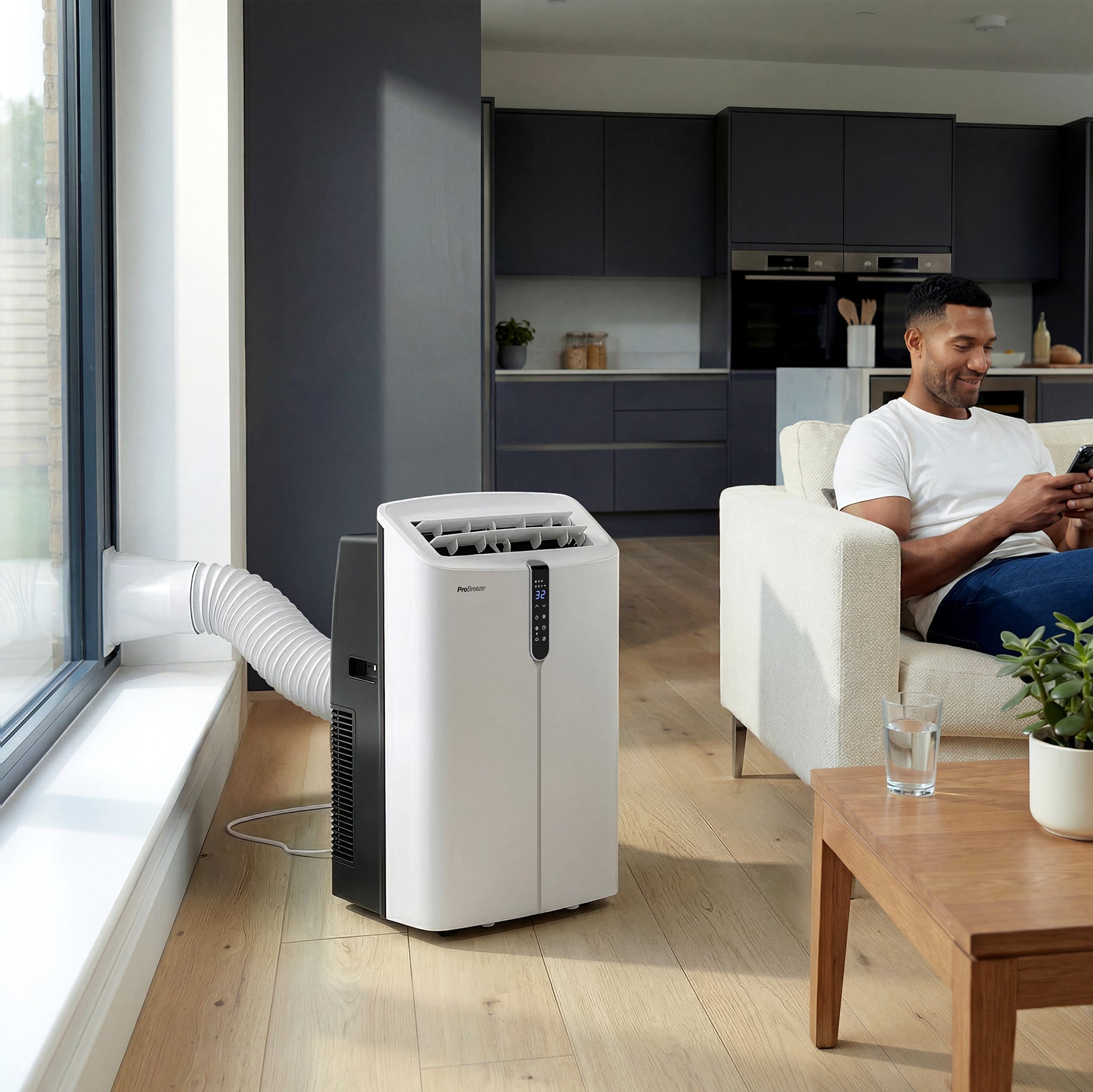 pro-breeze-omnicool-12-000-btu-3-in-1-mobile-klimaanlage-mit-entfeuchtung-smart- image 3