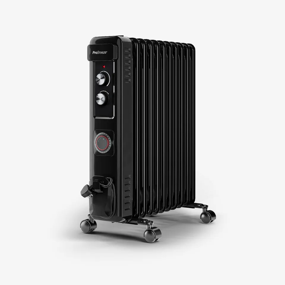 pro-breeze-2500-w-lradiator-kompakt-mit-11-rippen-und-thermostat-schwarz image 1