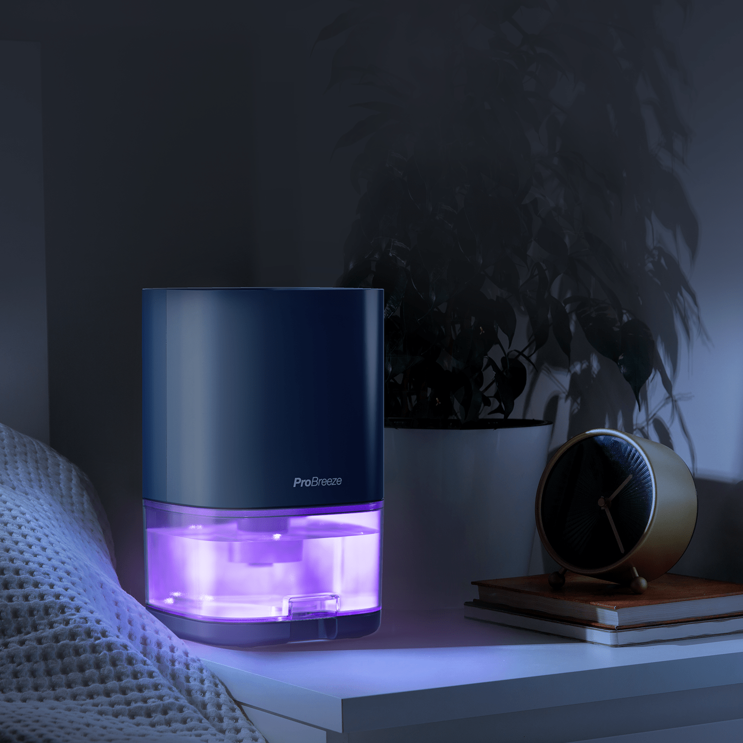 pro-breeze-1000-ml-luftentfeuchter-mit-4-stunden-timer-und-led-licht-blau image 2