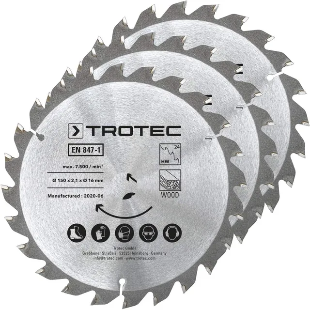 trotec-holzkreiss-gebl-tter-set-150-mm-24-z-hne-3-teilig-aus-carbonstahl image 1