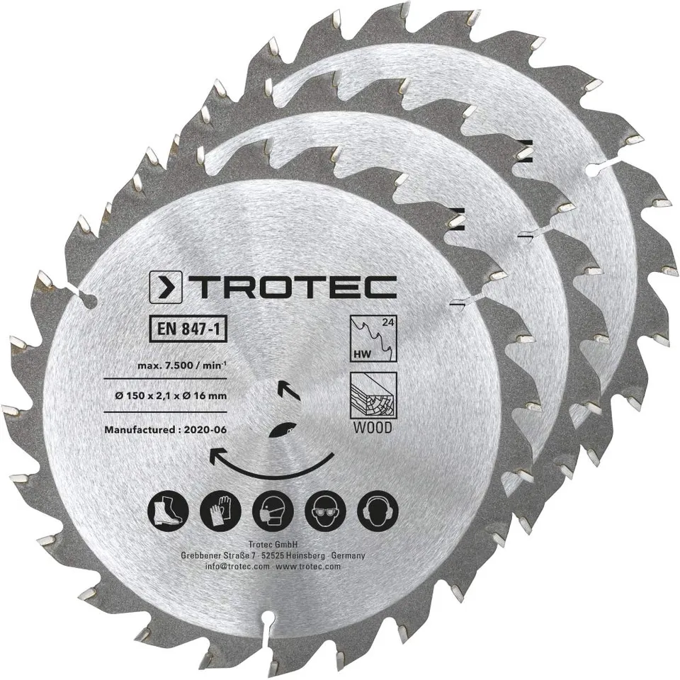 trotec-holzkreiss-gebl-tter-set-150-mm-24-z-hne-3-teilig-aus-carbonstahl image 1