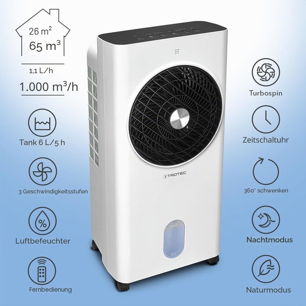 trotec-pae-31-aircooler-3-in-1-luftk-hler-luftbefeuchter-und-ventilator-6-l image 2